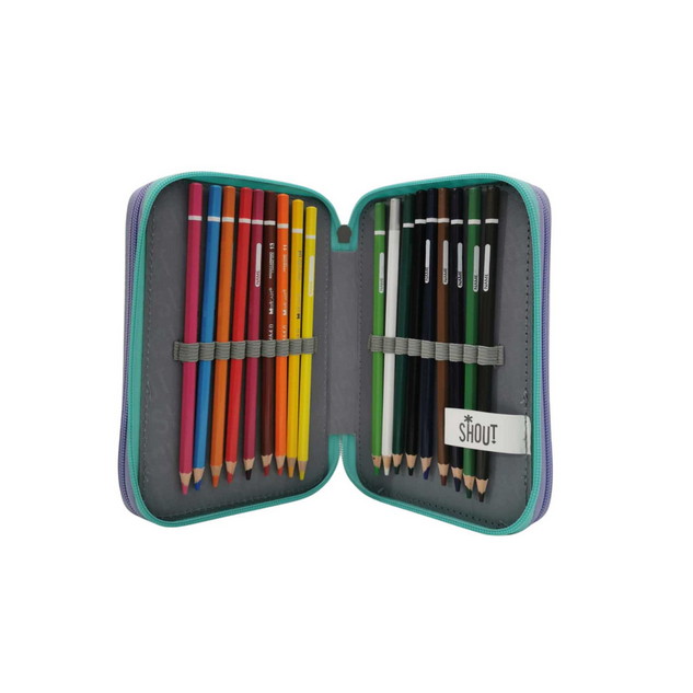 Shout Squish Astuccio 3 Zip — Effetto Morbido e Colorato