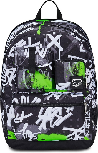 SEVEN Zaino Reversibile New Pockets The Double Nero Verde