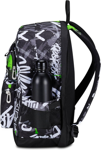 SEVEN Zaino Reversibile New Pockets The Double Nero Verde