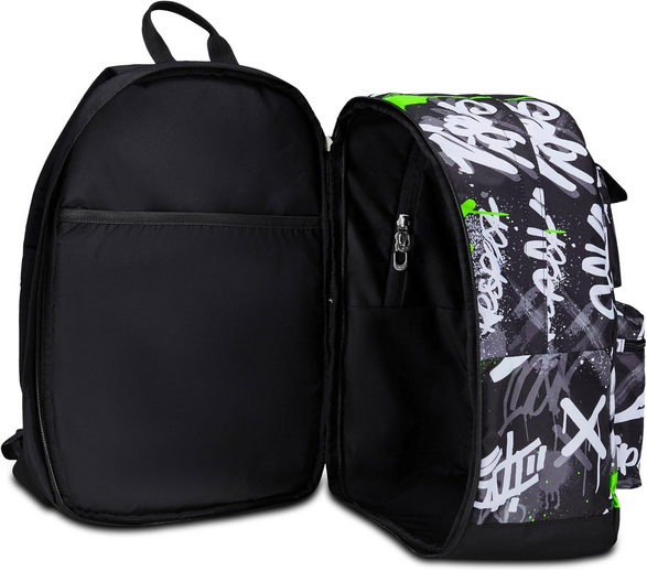 SEVEN Zaino Reversibile New Pockets The Double Nero Verde