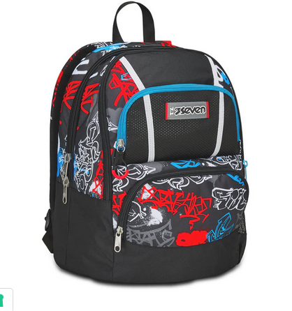 ZAINO Seven® ADVANCED POCKETS - HALF STREET - Zaino Scuola Capiente