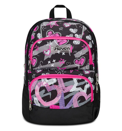 SEVEN Zaino Advanced Pockets Draft Heart Girl