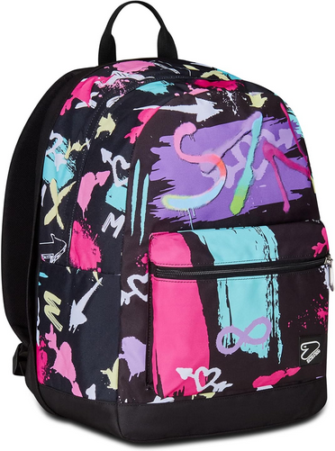 SEVEN Zaino Reversibile 2in1 The Double GraffitiLoad con Cuffie Wireless - Nero Fucsia Girl