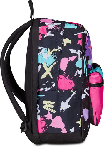 SEVEN Zaino Reversibile 2in1 The Double GraffitiLoad con Cuffie Wireless - Nero Fucsia Girl