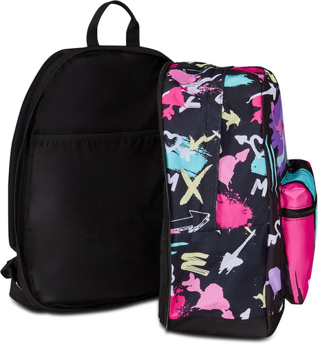 SEVEN Zaino Reversibile 2in1 The Double GraffitiLoad con Cuffie Wireless - Nero Fucsia Girl