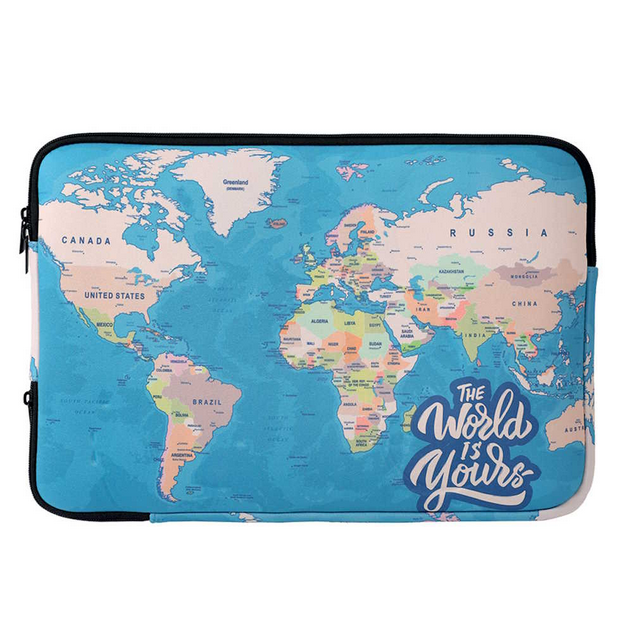 Borsa Laptop 13'' Neoprene Blue Maps Unisex - Porta PC Ufficio