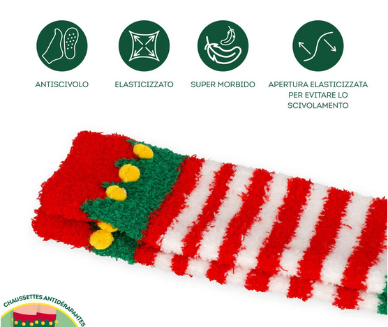 Calzino Antiscivolo Legami Elfo - Natale