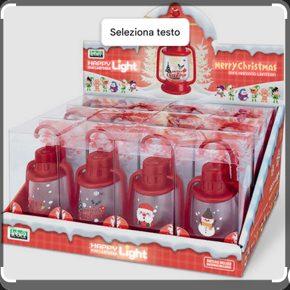 Mini Lanterna Natalizia Lebez a Luce Calda - Batterie Incluse