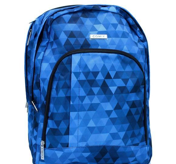 Zaino COMIX Organizzato Triangle Blu - Zaino Scuola