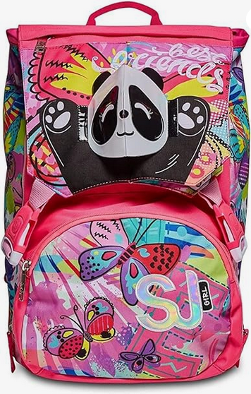 Zaino Scuola Flip SJ Gang Panda Gattino Girl - Qualità Seven - In Offerta