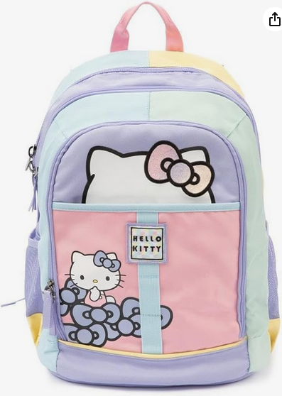 Zaino Scuola Hello Kitty 3 Scomparti Giochi Preziosi - 24L - Elementari e Medie - In Offerta