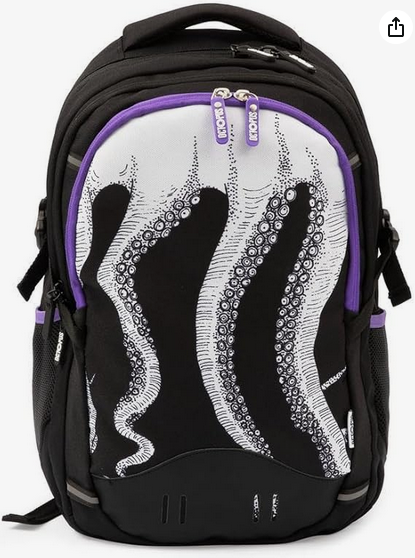 OCTOPUS by Giochi Preziosi - Zaino, 2 Scomparti E Tasche Interne,Tasche Porta Borraccia, Schienale E Spallacci Imbottiti, Lt 24, Dim 32x44x19,Scuola Medie