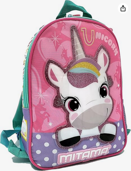 Zaino Asilo Spinny Unicorno Girl Mitama – 2 Grafiche Reversibili