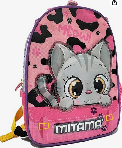Zaino Asilo Spinny Gatto Girl Mitama LO ZAINO A 2 GRAFICHE!