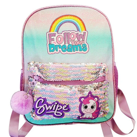 Zaino asilo Swipe Follow your dream Unicorn