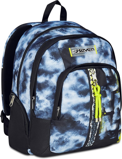 Seven Zaino Scuola Dual Detach, Grigio, Doppio Scomparto da 32 L boy