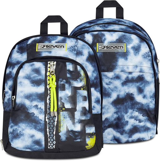 Seven Zaino Scuola Dual Detach, Grigio, Doppio Scomparto da 32 L boy