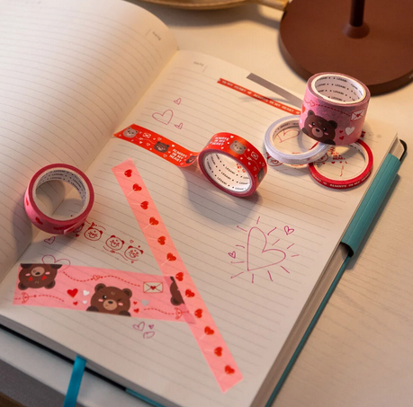 Set 5 Nastri Adesivi Decorativi Teddy Bear - Tape By Tape - Legami San Valentino