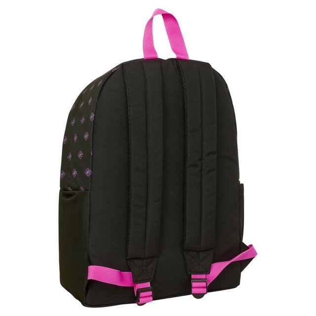 Zaino Americano Scuola K-Pop Demon Hunters  - Nero e Rosa con Porta Laptop - Safta