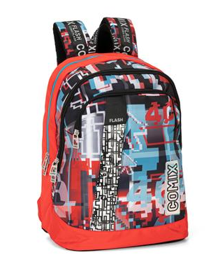 Zaino Organizzato COMIX FLASH con Banda Luminosa LED - Zaino Scuola 4 fantasie disponibili