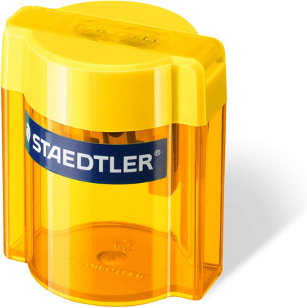 Temperino Doppio Foro Staedtler con Contenitore - 4 Colori Disponibili