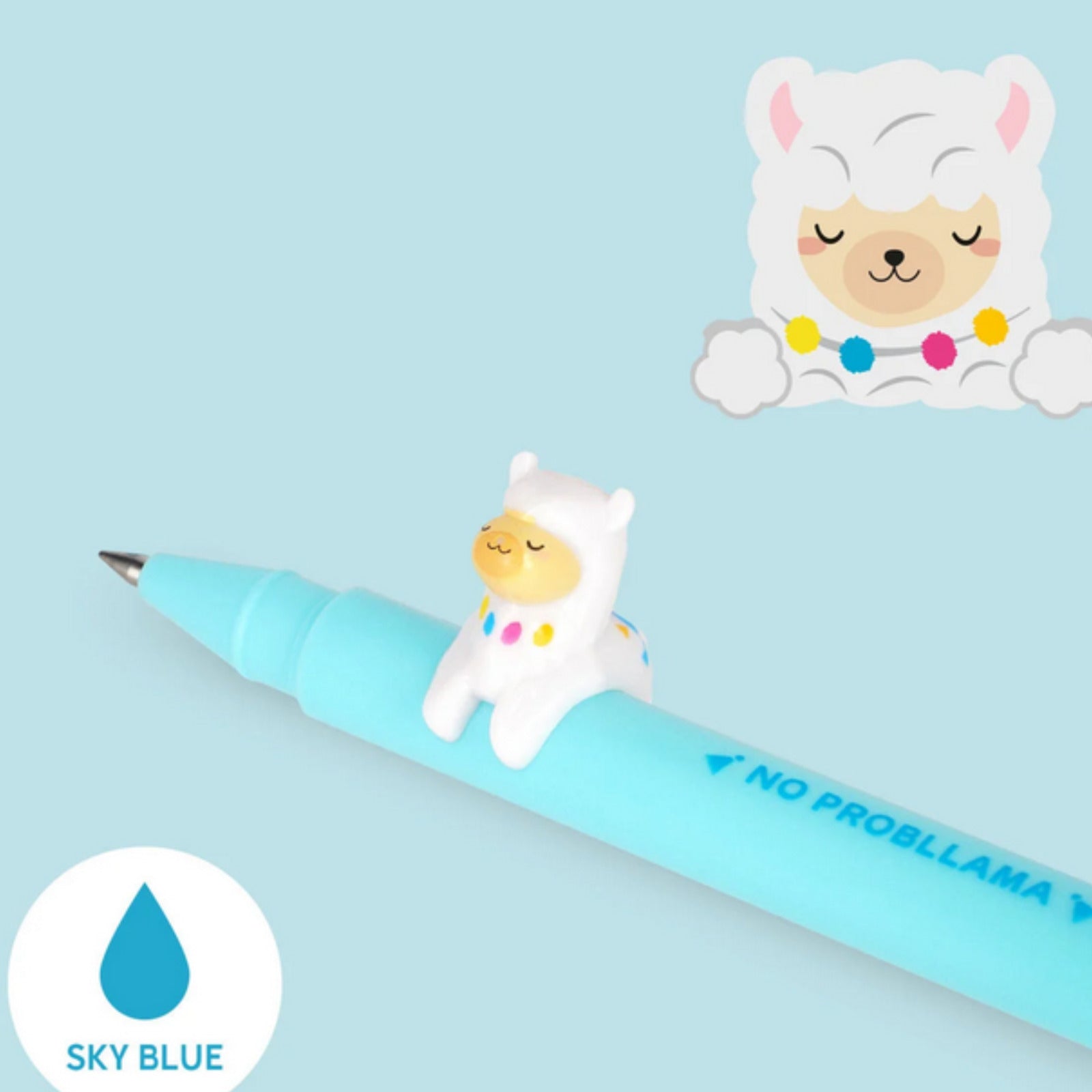 Penna Gel con Animaletto Decorativo Lama "No Probllama" - Lovely Friends Legami