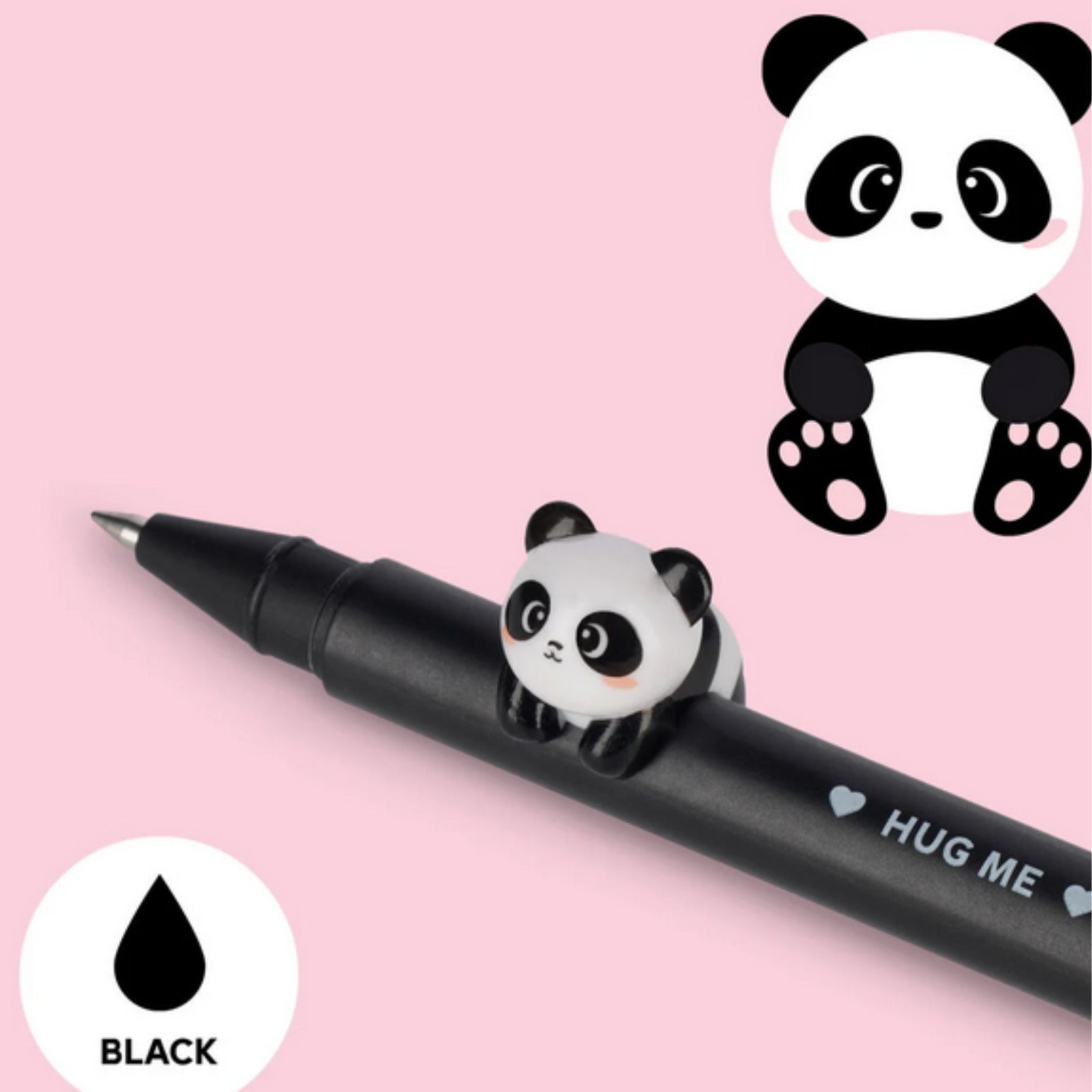 Penna Gel con Animaletto Decorativo Panda "Hug me" - Lovely Friends Legami