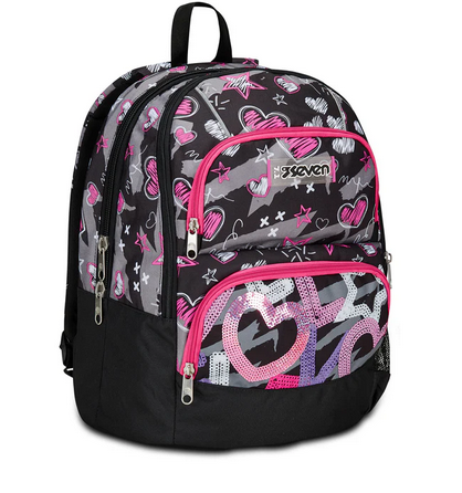 SEVEN Zaino Advanced Pockets Draft Heart Girl
