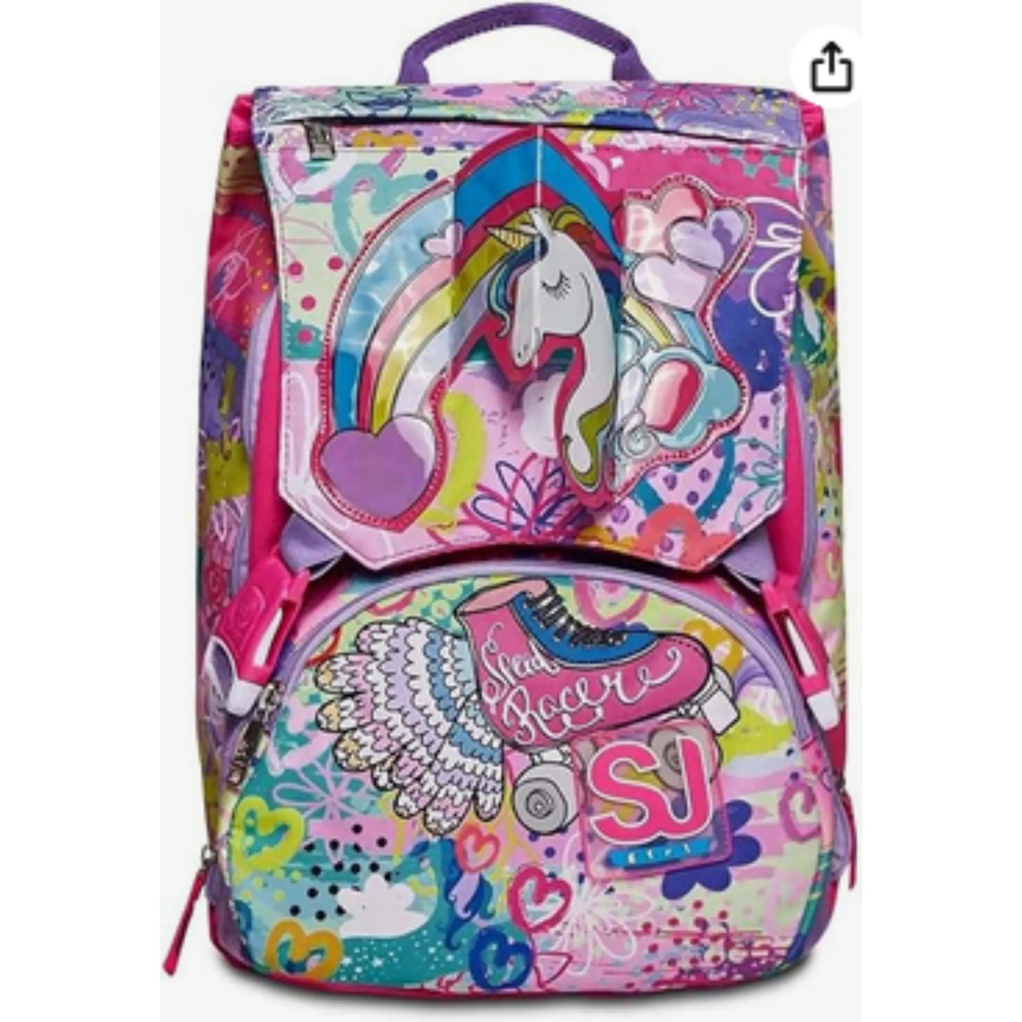 Zaino SJ Girl Sdoppiabile Magicflip - Qualità Seven - Zaino Scuola 2 in 1