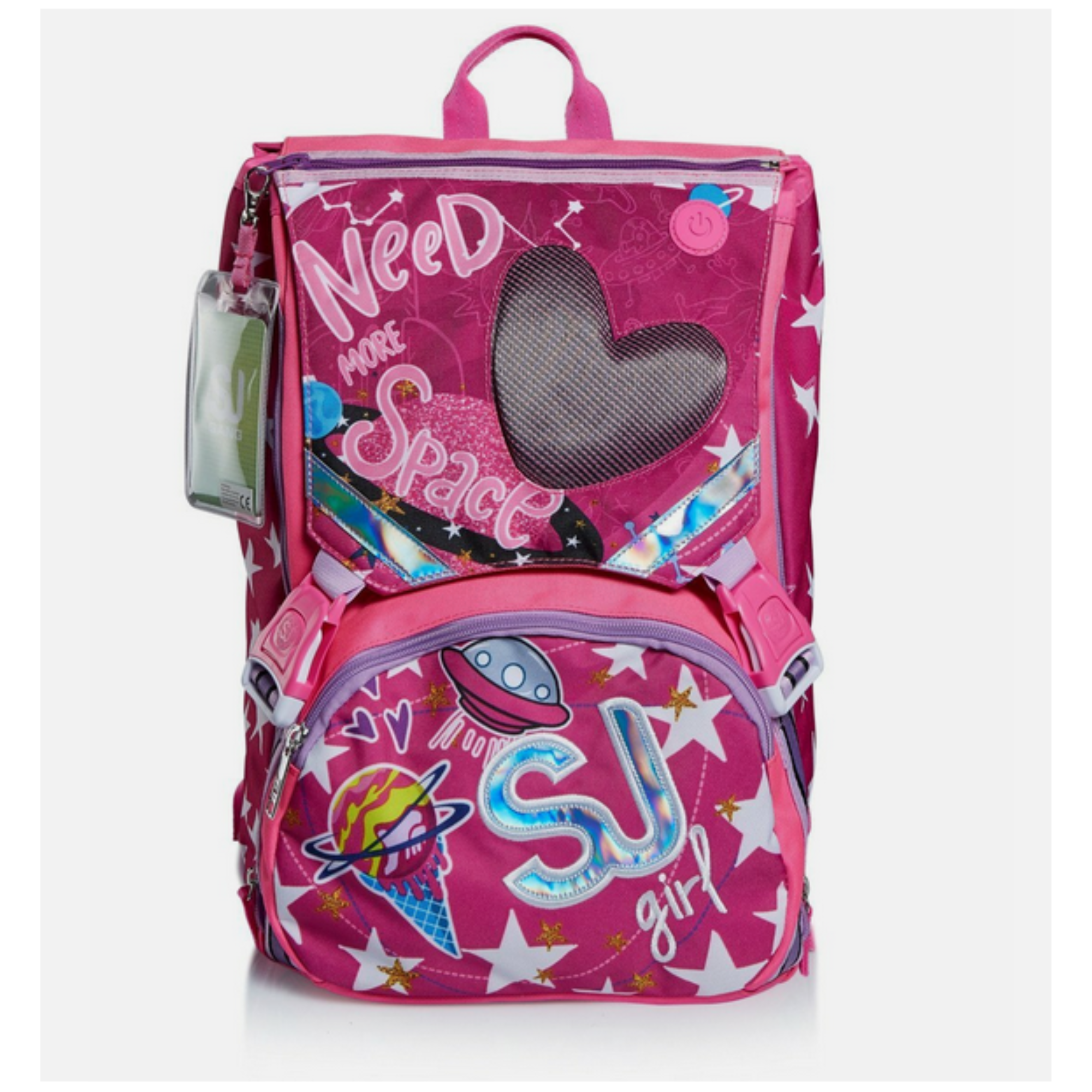 Zaino Sdoppiabile SJ Girl Ledtech + Astuccio 3 Zip Completo - Qualità Seven - In Offerta cartoleria claudio giugliano napoli