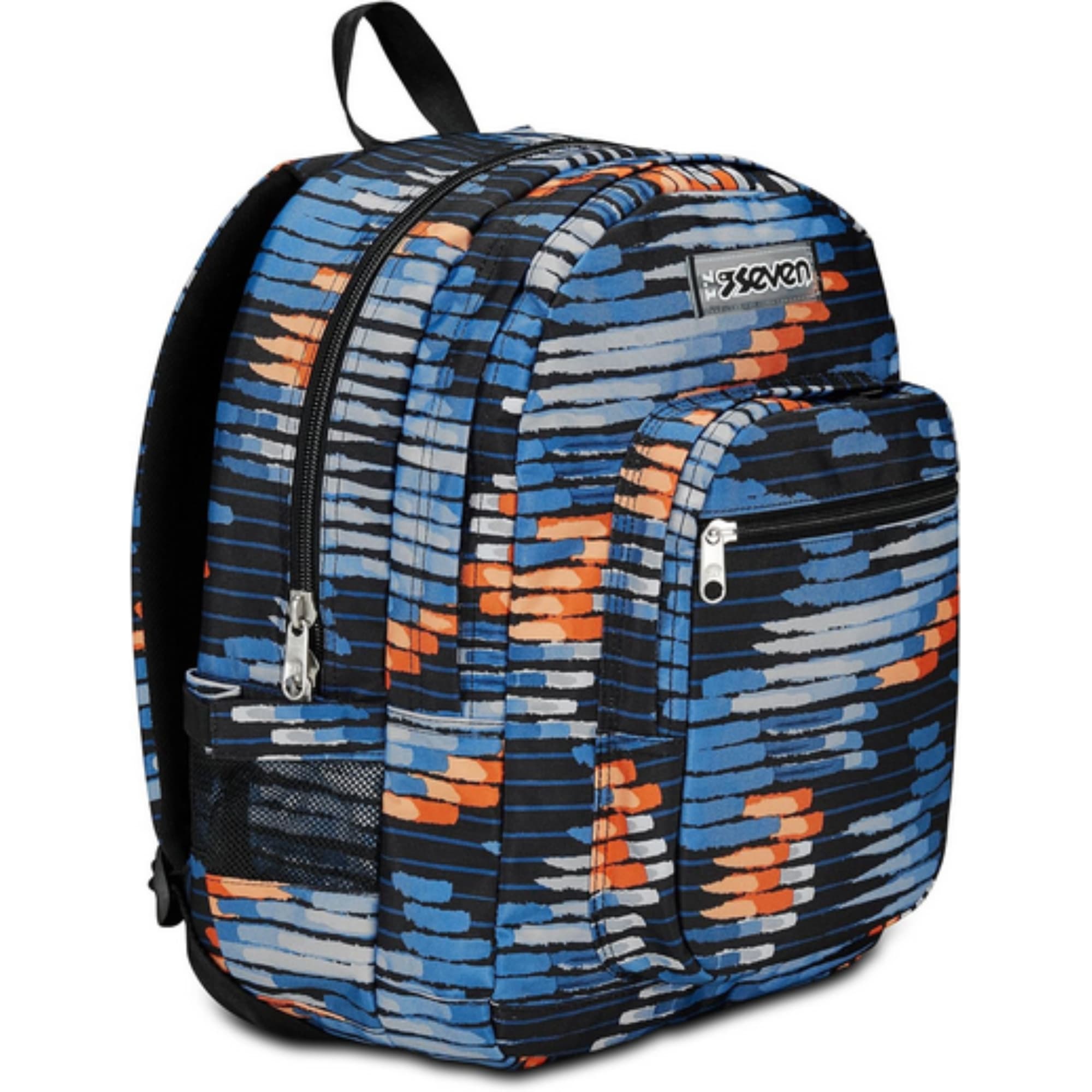 Zaino Seven Freetink Boy arancione e blu disponible da cartoleria claudio a giugliano napoli