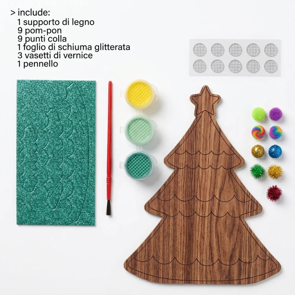 Set creativo per lavoretti albero di Natale