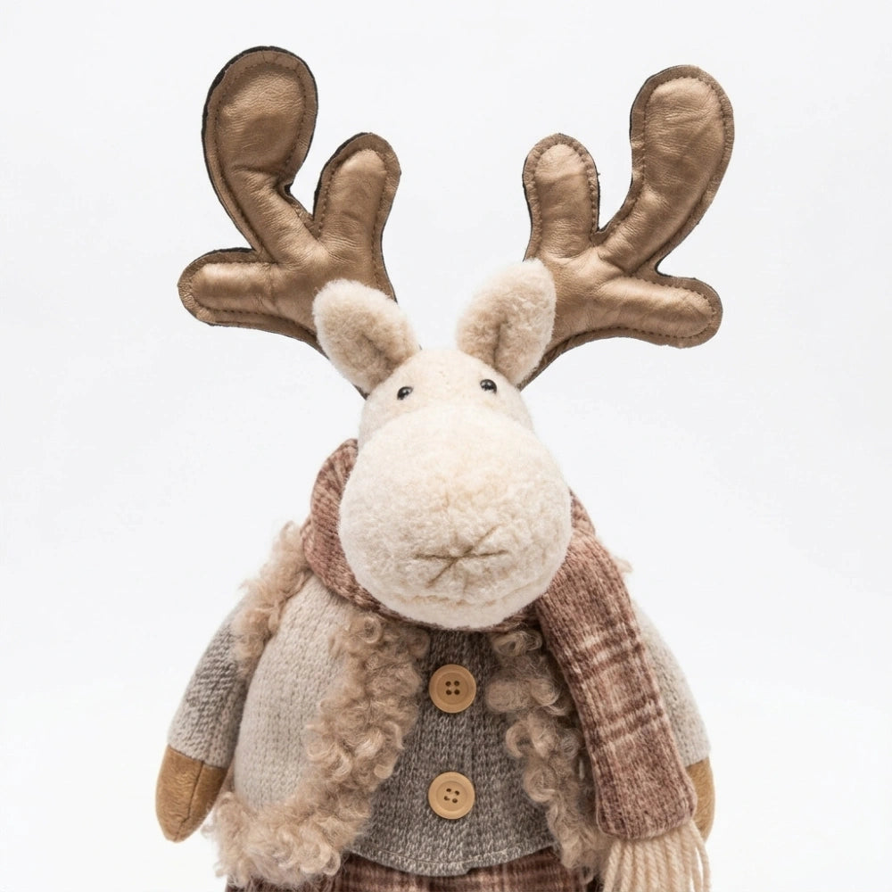 Silani Renna del Bosco Natalizia Beige 52 cm