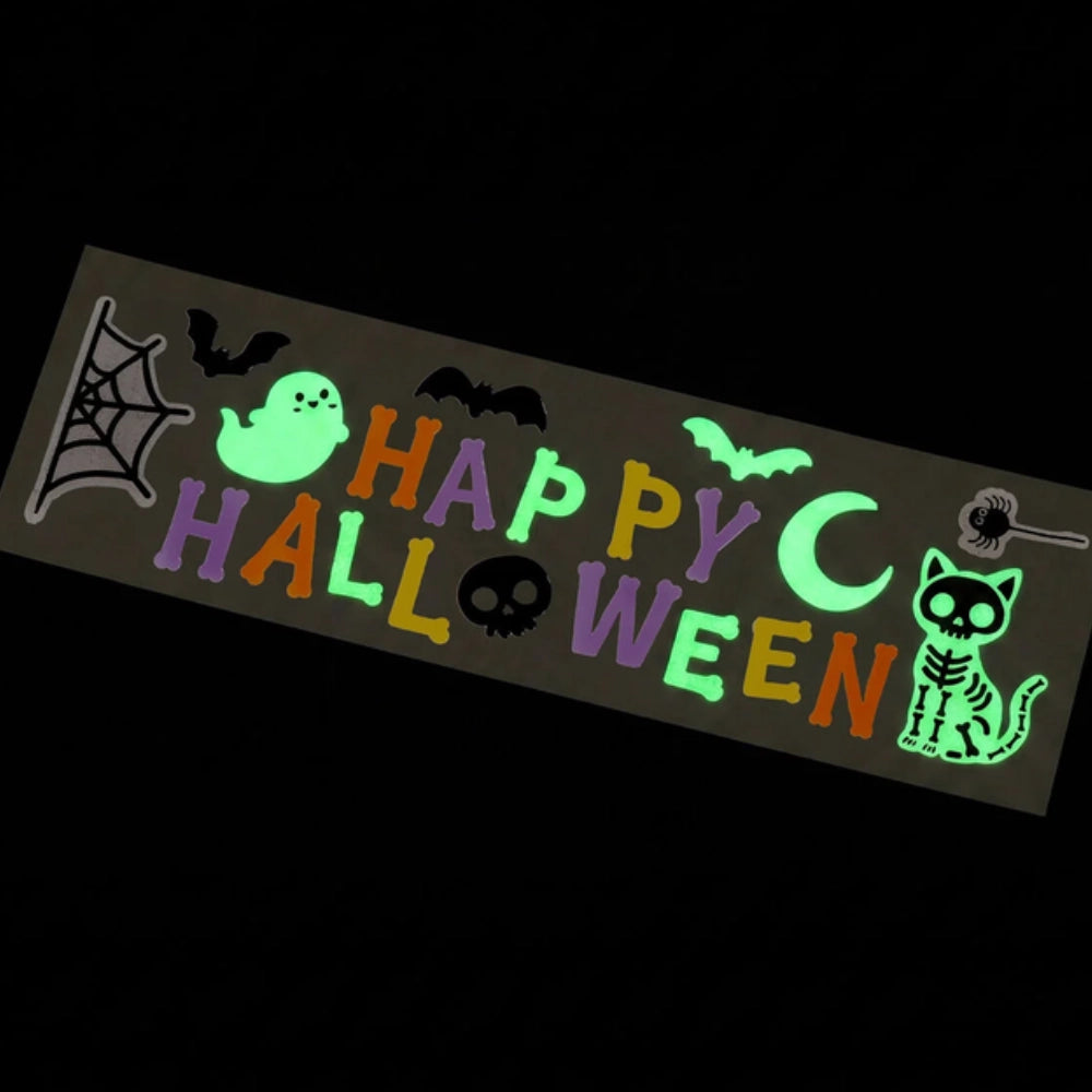 Confezione set 29 adesivi gel finestra Window-Glow Legami Halloween con packaging viola