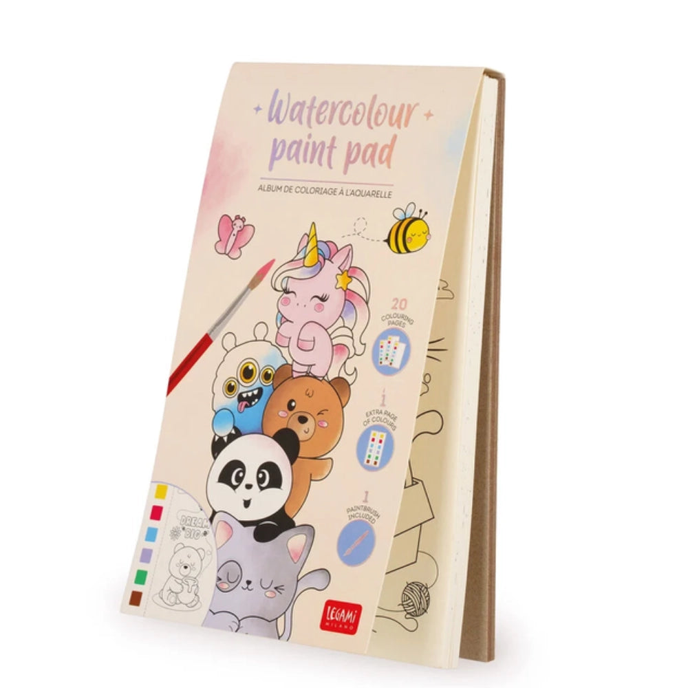 Legami Watercolour Paint Pad – Album Acquerelli Cute Animals e Dream Big