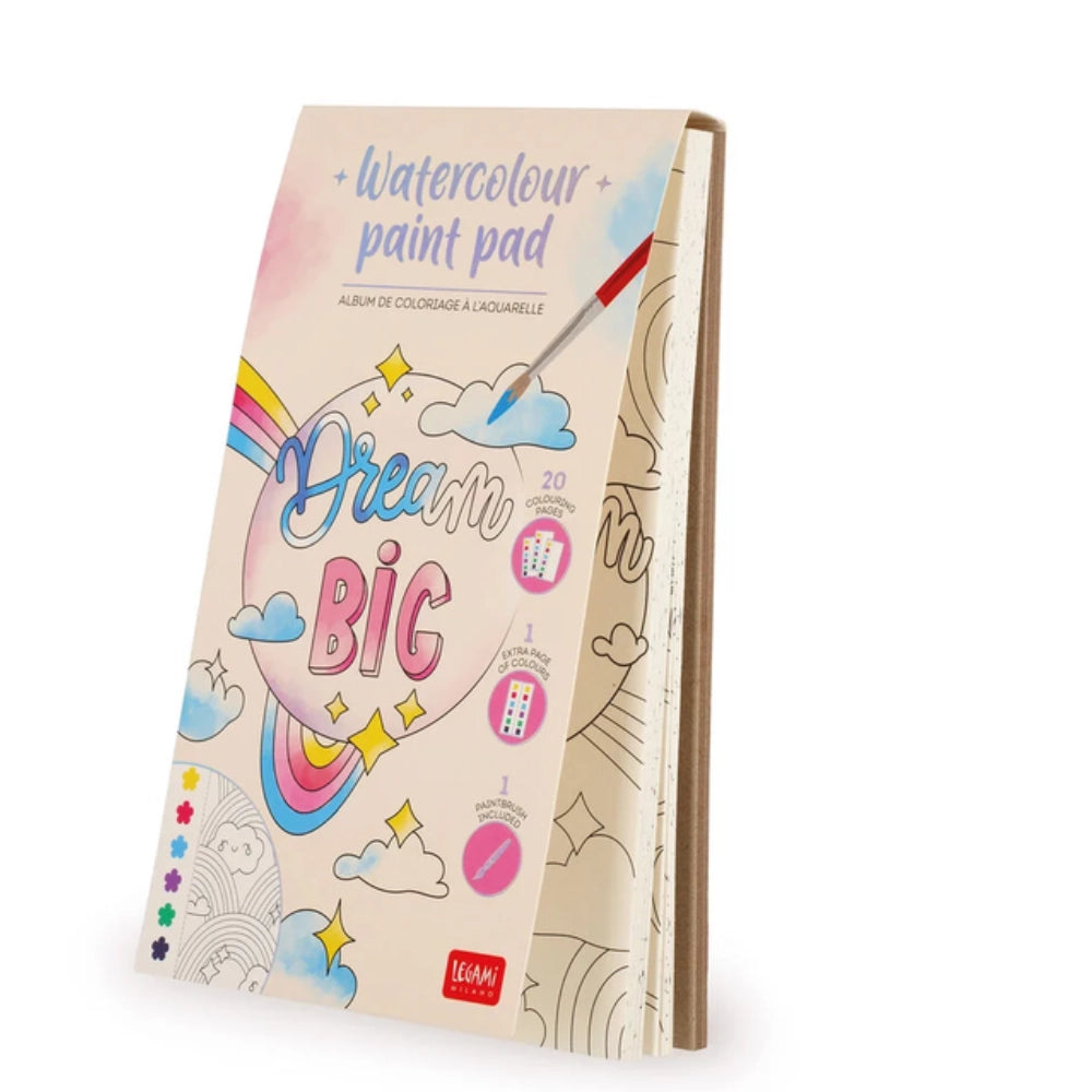 Legami Watercolour Paint Pad – Album Acquerelli Cute Animals e Dream Big