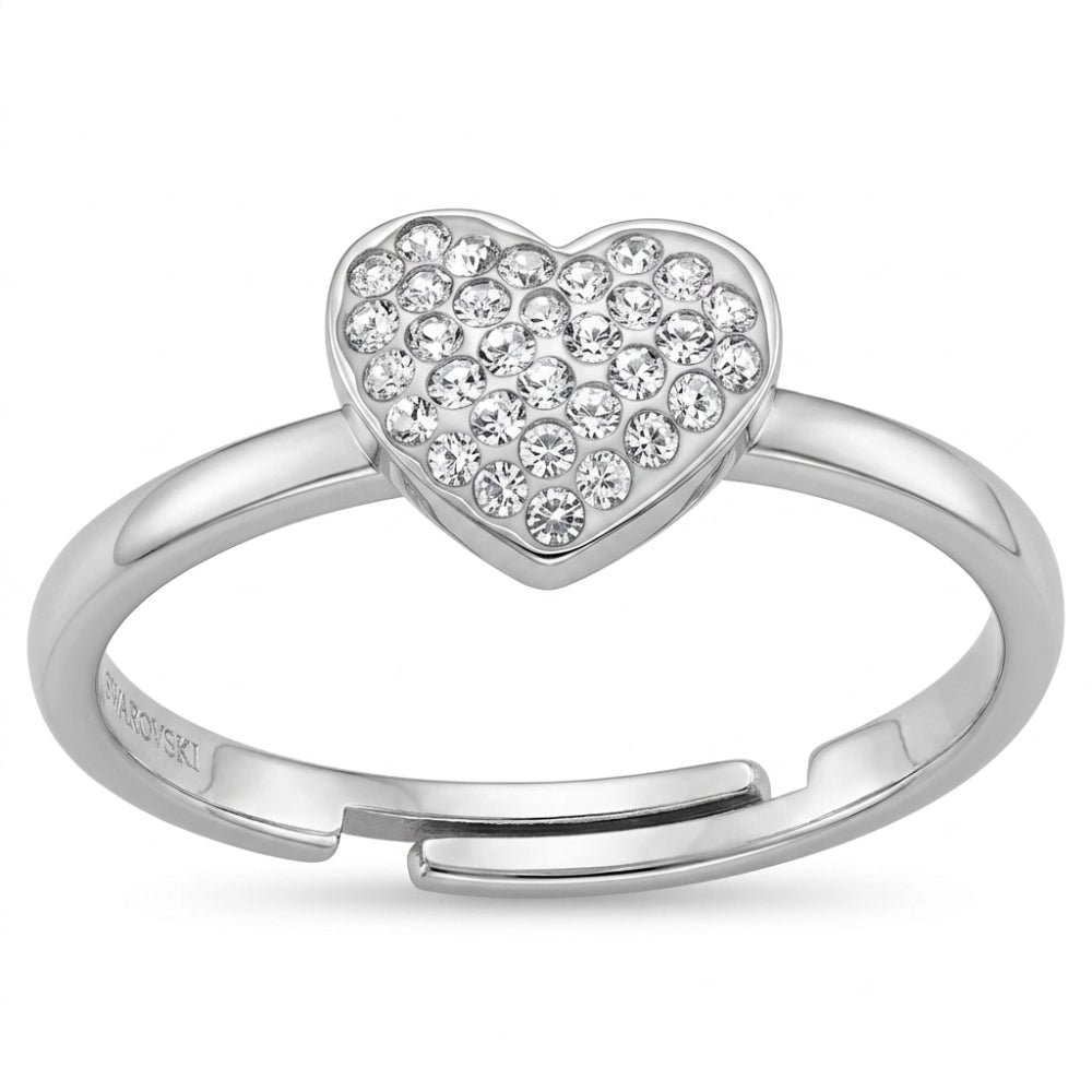 Anello Donna in Acciaio Cuore con Zirconi – Aqua