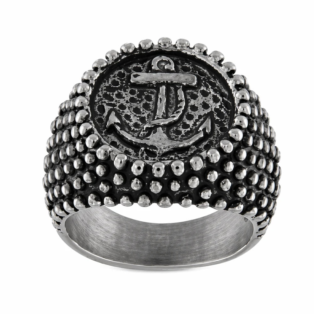 Anello Uomo Ancora Aqua - 3 Misure Disponibili