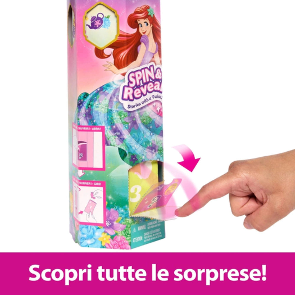 Disney Princess Ariel Spin & Reveal bambola con 11 sorprese