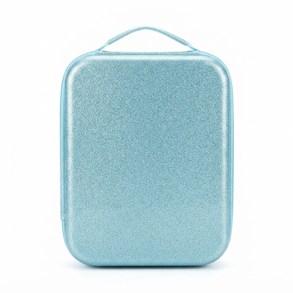 Astuccio Art Box One Time Premium TintaUnita Azzurro Glitter – fronte senza fascia