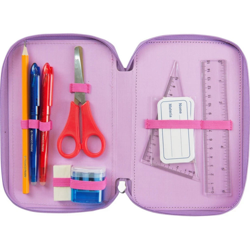 Astuccio 3 Zip Comix Ultra Bright Rosa – Completo con 18 Pennarelli e 18 Matite Colorate