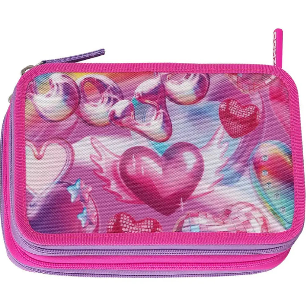 Astuccio 3 Zip Comix Ultra Bright Rosa – Completo con 18 Pennarelli e 18 Matite Colorate