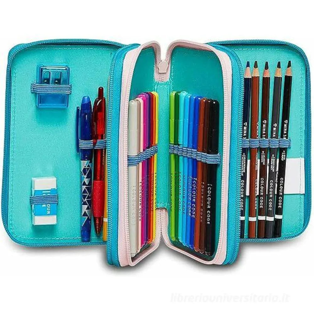 SEVEN Astuccio 3 ZIP La Sirenetta Disney — Completo 43 Pezzi
