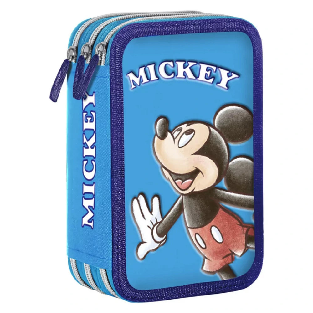 Astuccio Completo 3 Zip Topolino Mickey Mouse