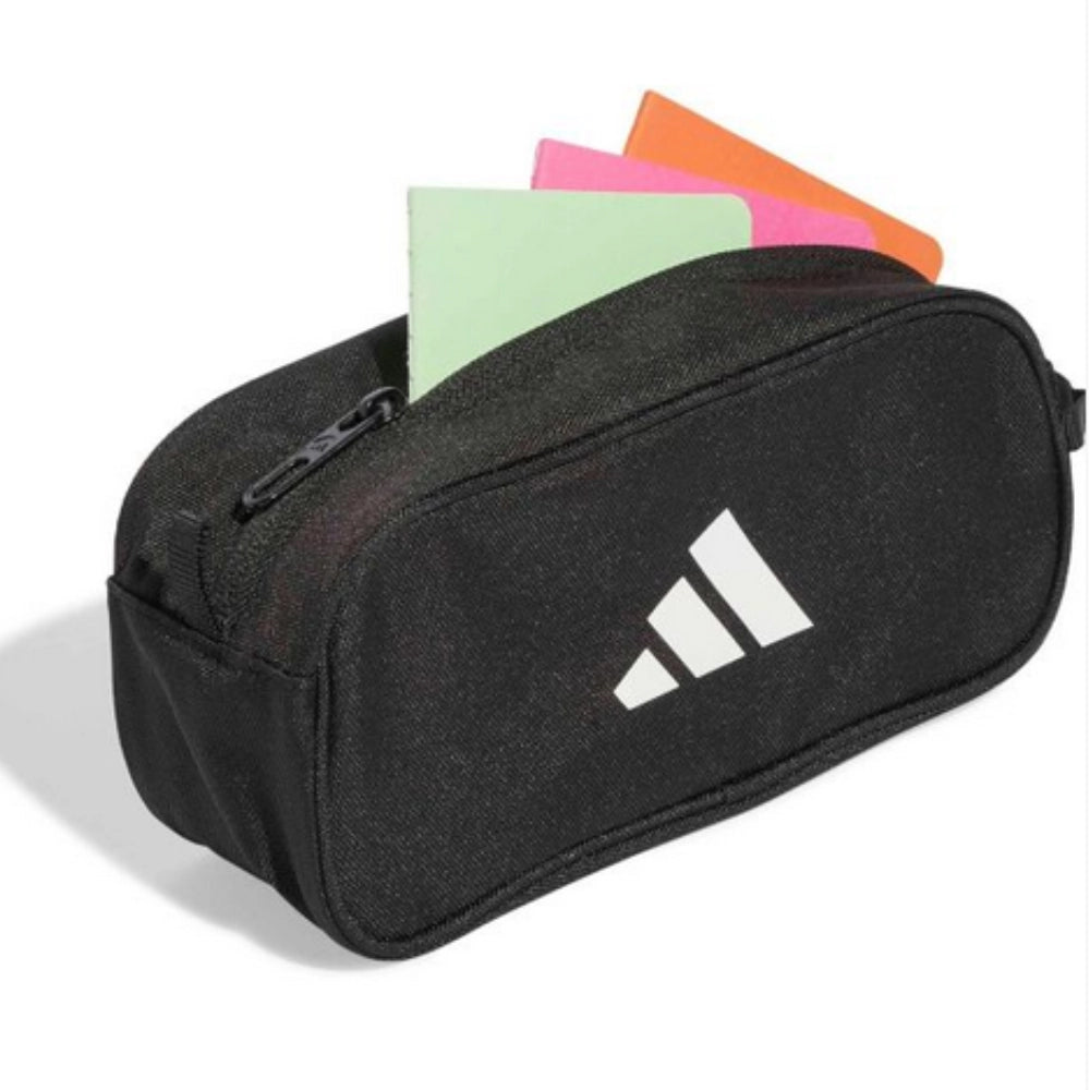 Astuccio Adidas Pencil Case 2 Portapenne Scuola Doppia Cerniera Nero | JN2706