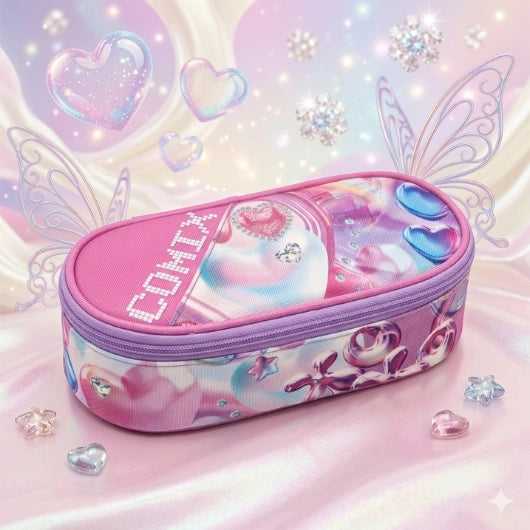 Astuccio Ovale Comix 2026 Hearts Girl Bright Rosa