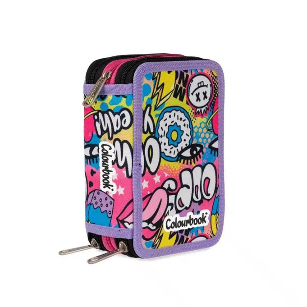 Colourbook Urban Pop – Astuccio completo 3 zip multicolore