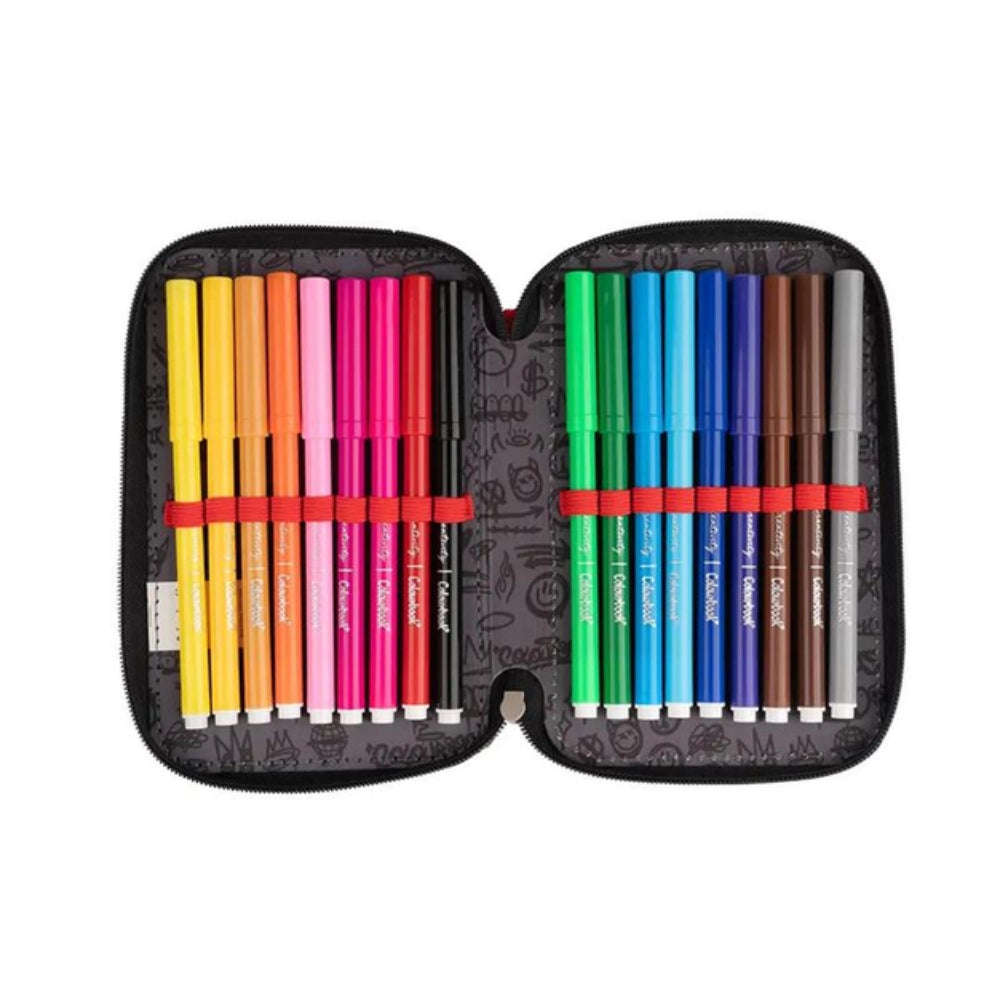 Colourbook Urban Pop – Astuccio completo 3 zip multicolore