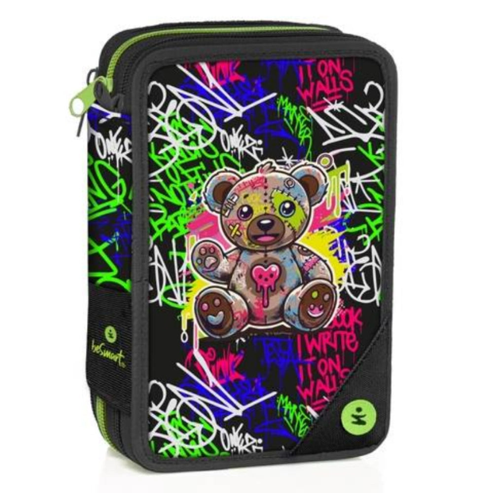 Be Smart Teddy Bear – Astuccio completo 3 zip nero