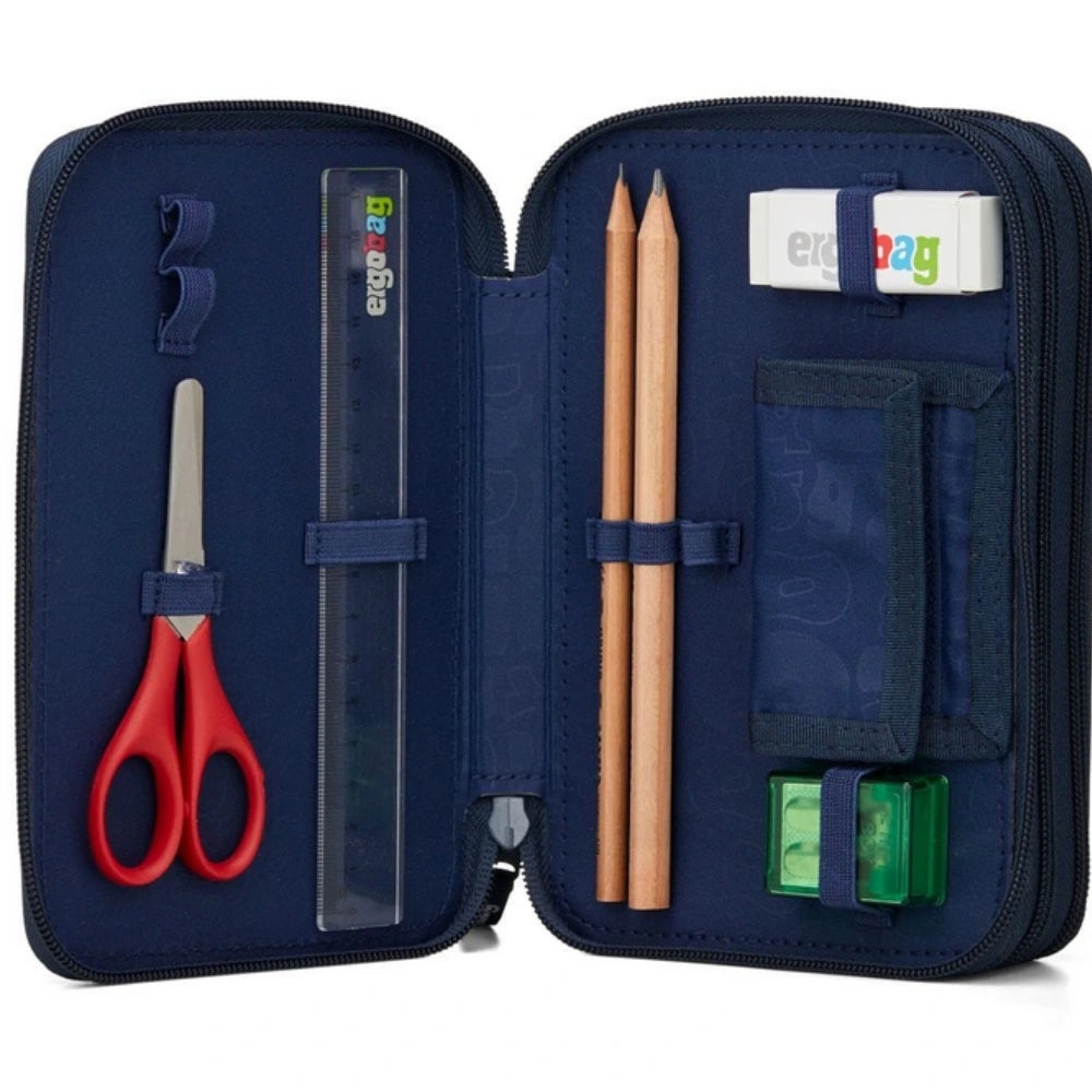 Astuccio 3 Zip Completo Ergobag FireBear Dragon – Con Accessori Giotto Lyra